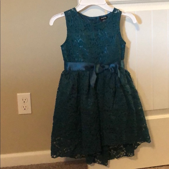dark teal lace dress